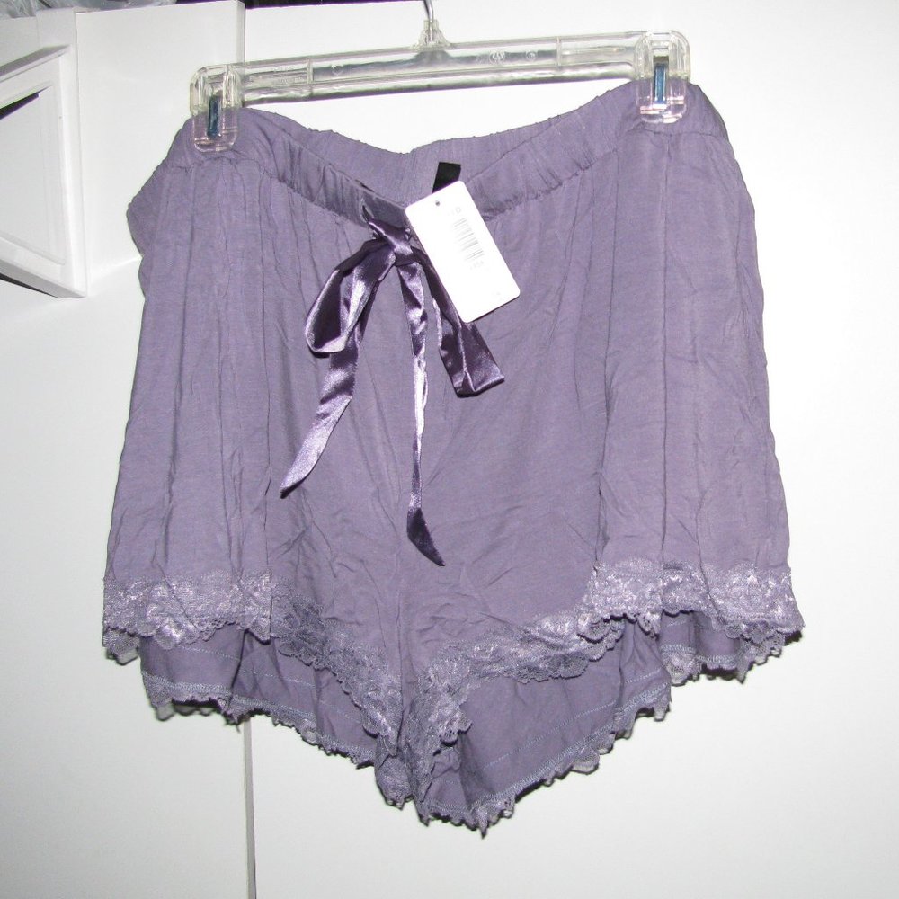 Torrid Sleep Lace Trim Shorts purple NWT sz 4